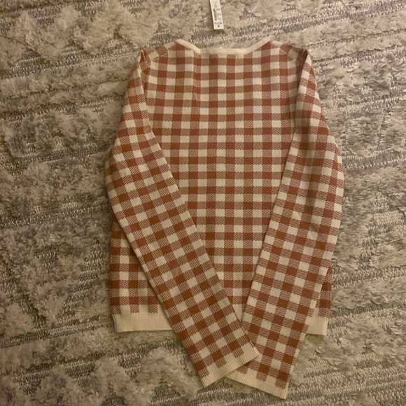 NWT Madewell plaid button up sweater - Picture 5 of 6